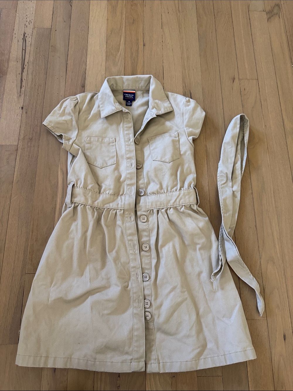 French Toast Khaki Button-Up Shirt Dress size 10